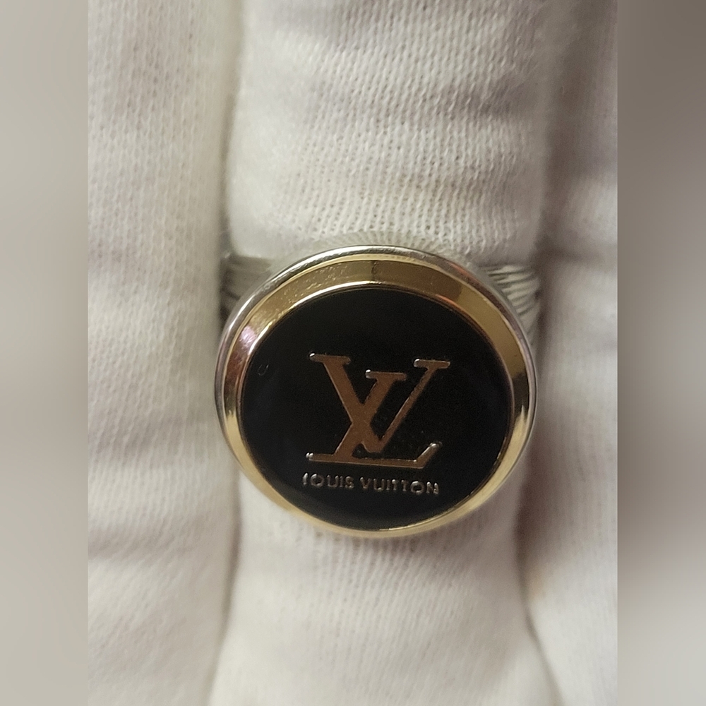 Louis Vuitton Button, Custom Made Ring, Adjustable - image 3